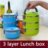 3 Layer Stainless Steel Lunch Box in Pakistan